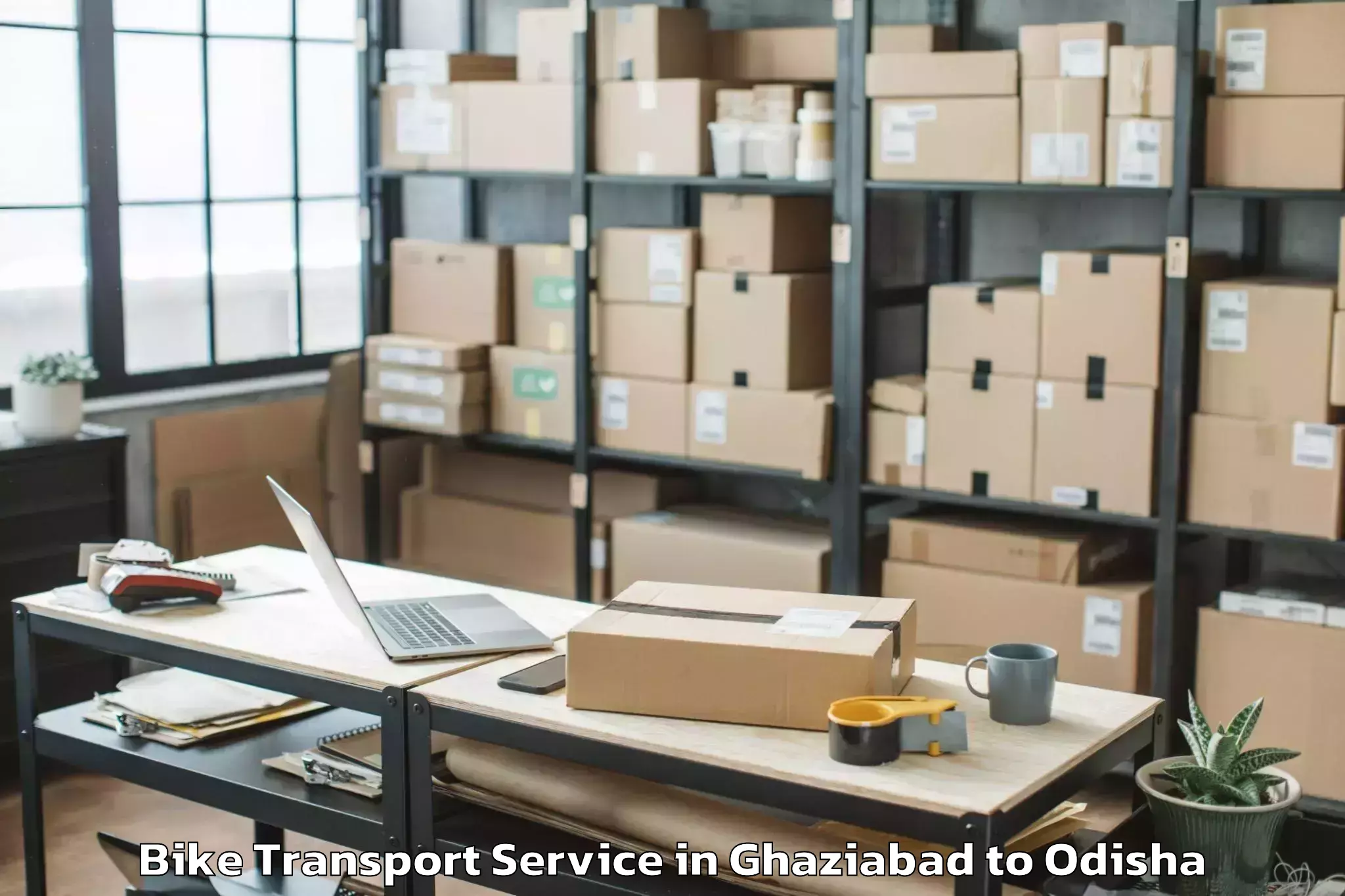 Professional Ghaziabad to Delang Bike Transport